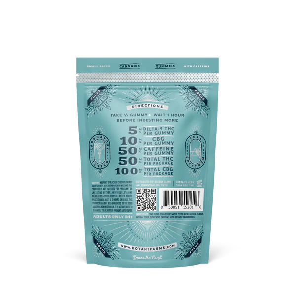 Caffeine + CBG + Delta-9 Gummies by Botany Farms