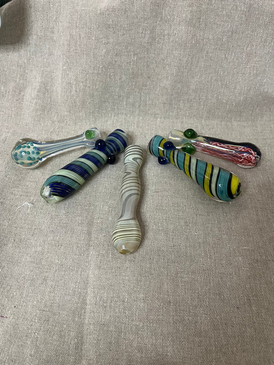 (Assorted) 2.5″–4″ Color-Changing Glass Chillum –