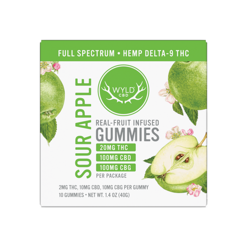 Wyld Low Dose Sour Apple CBD:CBG:THC | Active