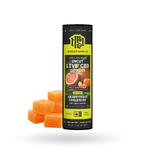 CBD Live Resin Gummies: Grapefruit Tangerine (Sativa)