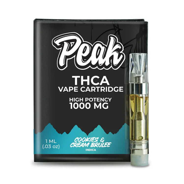 Peak THCA Vape Cart Cookies and Cream Brulee